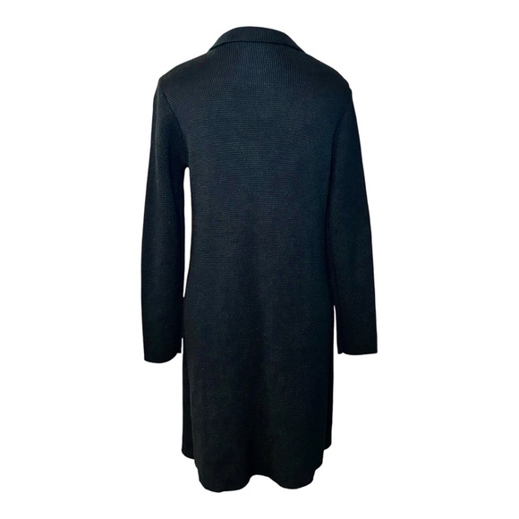 Cocogio Italian Merino Wool Women's Long Sleeve, Long Flow Sweater, Black Size S - Picture 4 of 7